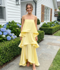 Elliatt Tilly Tiered Maxi Dress in Butter Yellow
