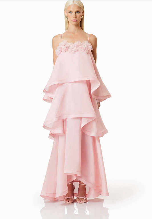 Elliatt Swallowtail Day To Night Maxi Dress In Pink