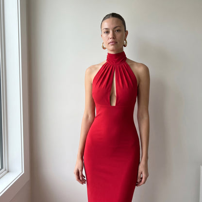 Nookie The Martini Halter Gown - Red