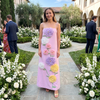 Elliatt Buttercup Embroidered Maxi Dress in Purple