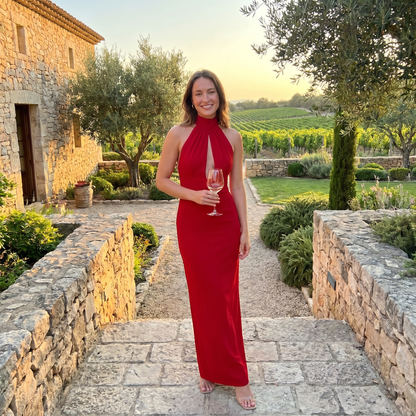 Nookie The Martini Halter Gown - Red