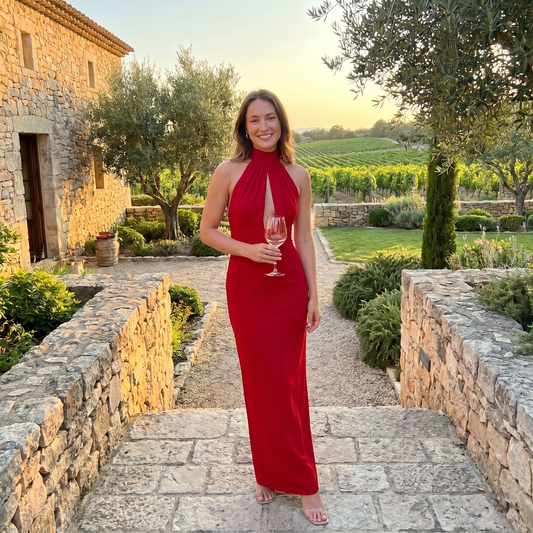 Nookie The Martini Halter Gown - Red