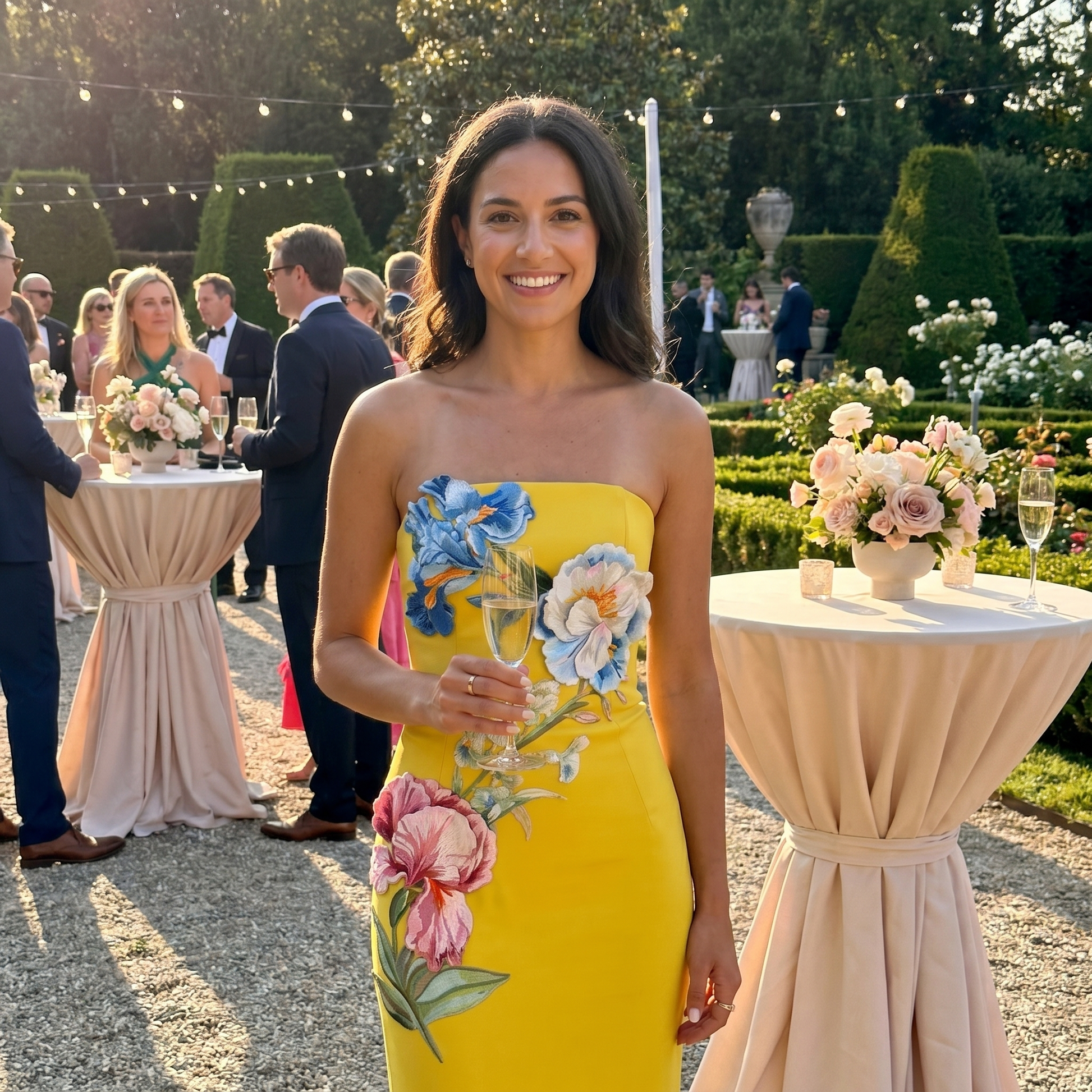 Leo Lin Rayna Appliqué Floral Bustier Maxi Dress – ABC Dress Hire