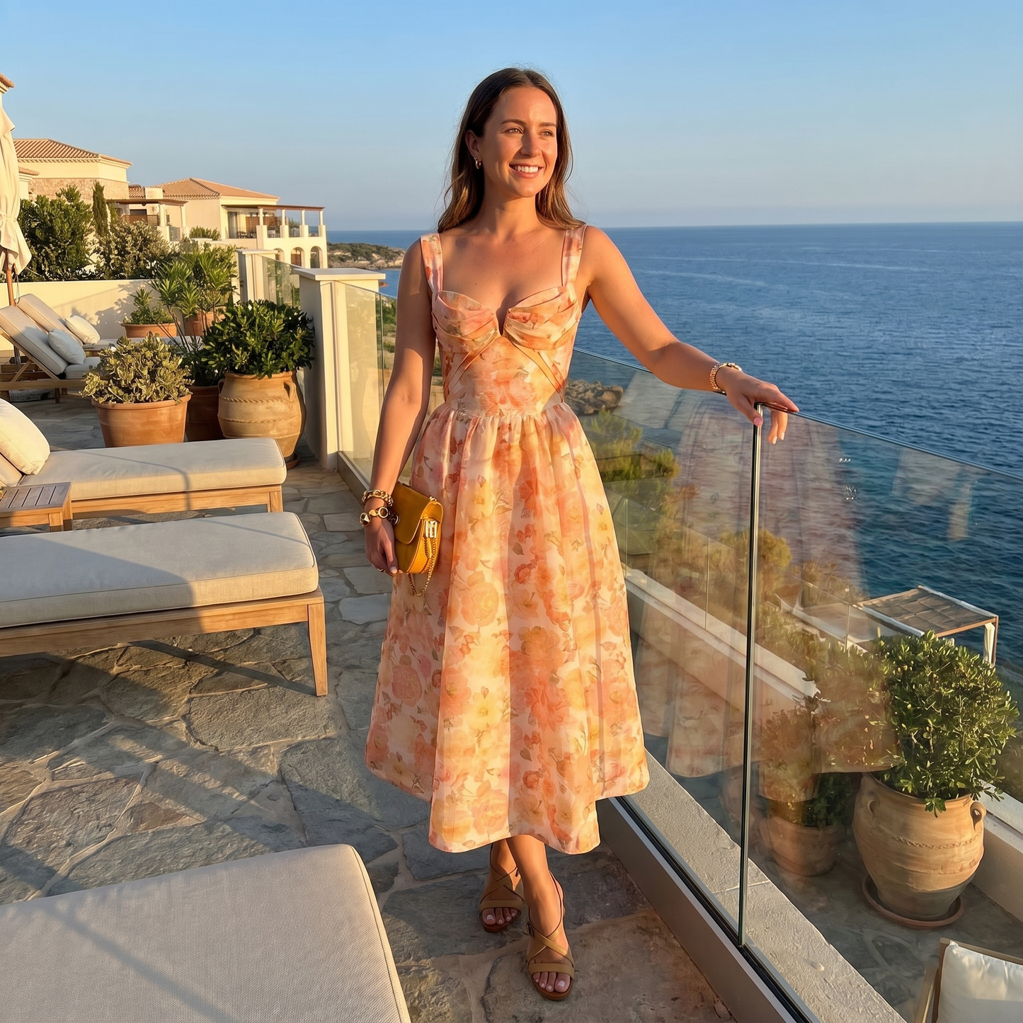 Zimmermann REBELLION DRAPE MIDI DRESS