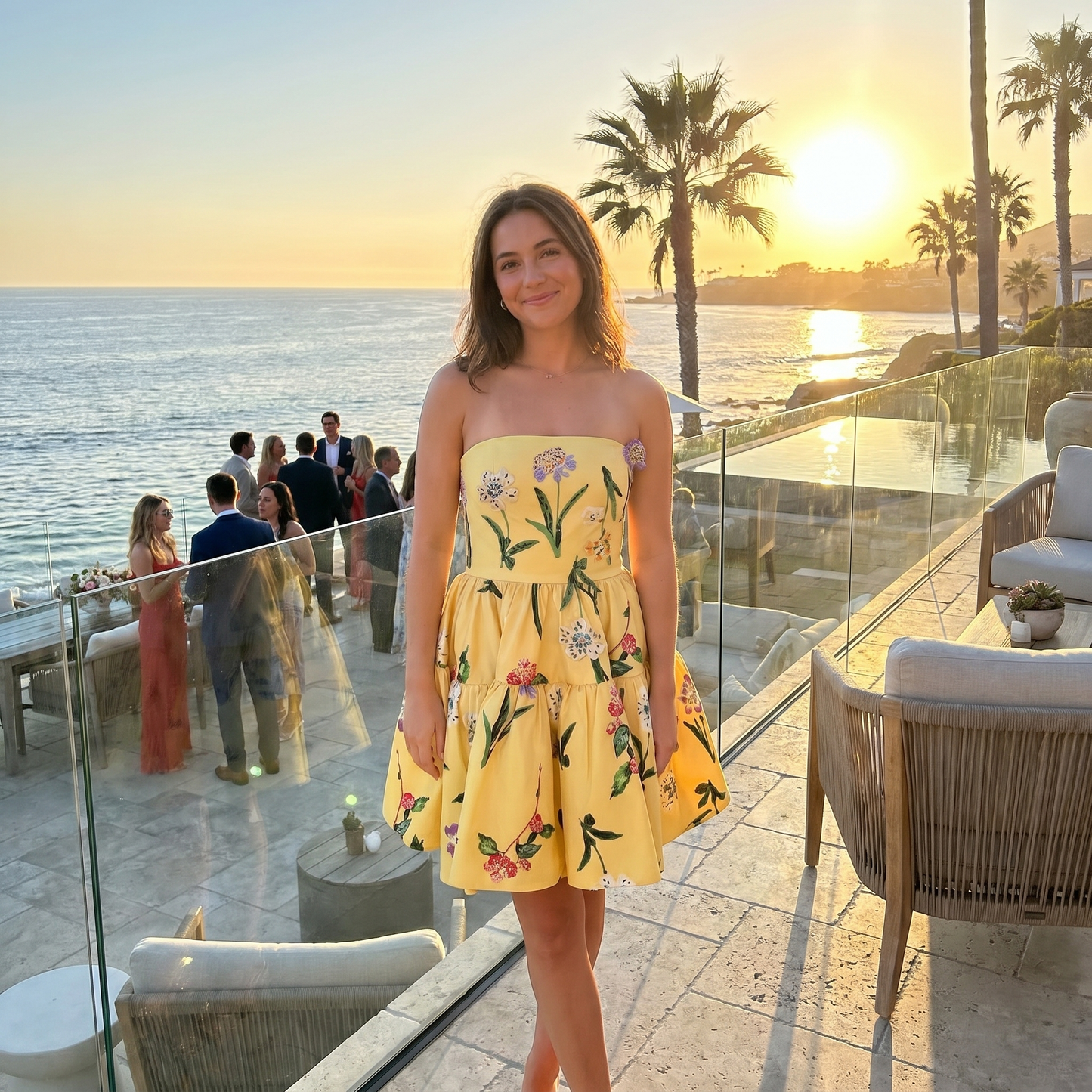 Leo Lin Skye Bustier Mini Dress